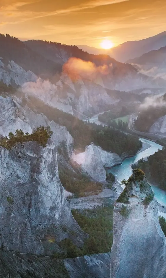 Top7 Rhine Gorge Panorama Rheinschlucht S5